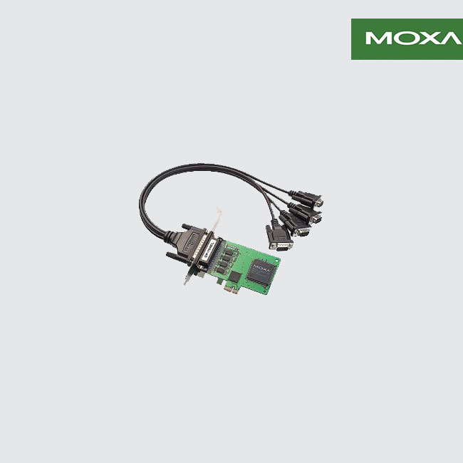 MOXA 4ポートRS-232 PCI Expressシリアルボード DB9Mケーブル付 CP-104EL-A-DB9M