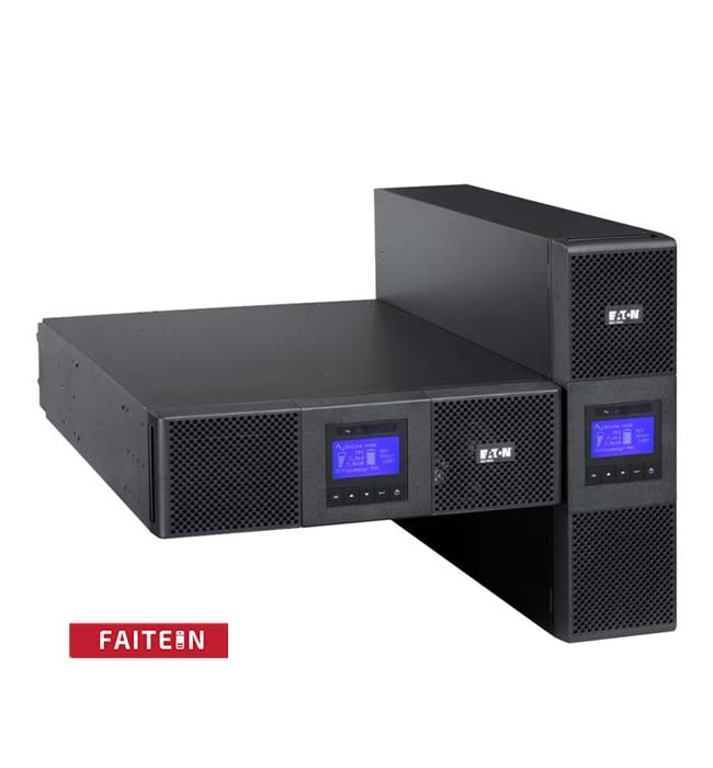 Eaton 9SX5KIRT UPS, 5000 VA, 4500 W, Input: Hardwired, Outputs: (8) C13, (2) C19, Hardwired, Rack/tower, 3U