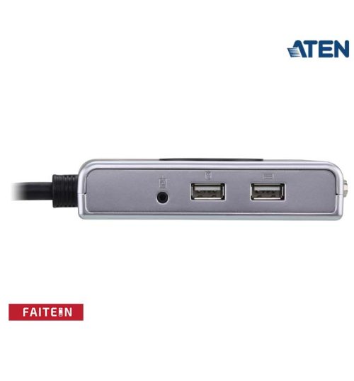 ATEN CS682 2-Port USB DVI/Audio Cable KVM Switch with Remote Port Selector