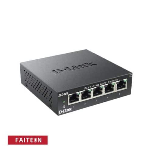 D-Link DES‑105 5‑Port Fast Ethernet Switch