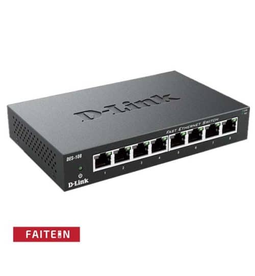 D-Link DES‑108 8‑Port Fast Ethernet switch