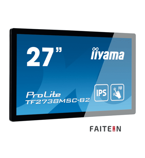 IIYAMA ProLite 27 inch TF2738MSC-B2, 68,6cm (27''), Projected Capacitive, 10 TP, Full HD, black touch monitor